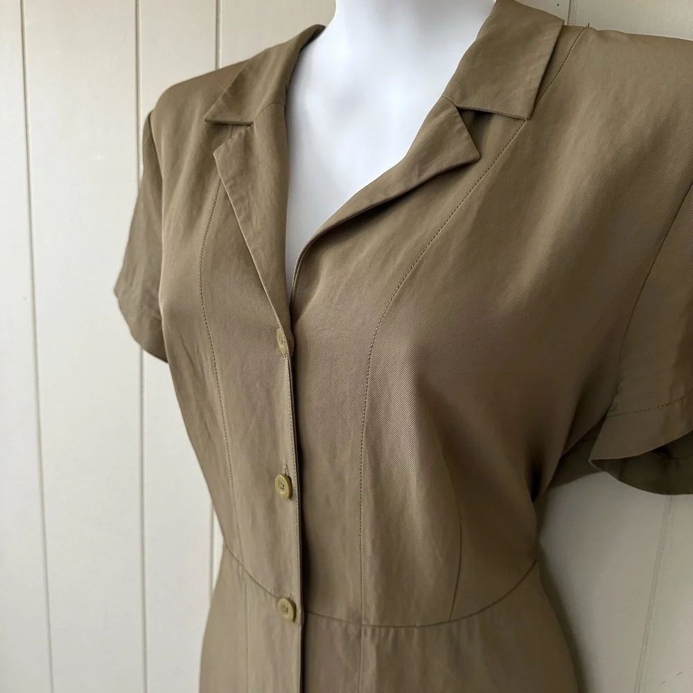 Everlane Army Green Midi Dress - Picture 4 of 8